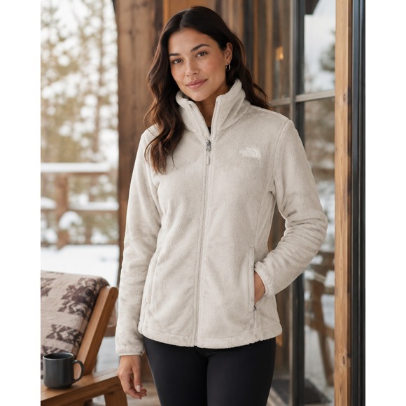 The North Face Tops - The North Face Osito Fleece Full Zip Jacket Cream Beige Small Cozy Sherpa Teddy